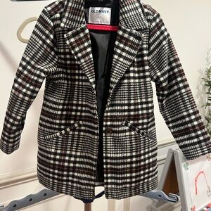 Old Navy Kids Checkered Blazer - Black, White, and Red